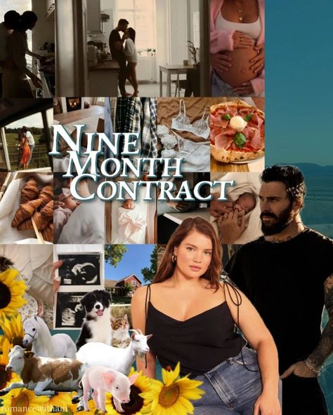 Nine Month Contract (aesthetic & ARC review) Thank you to @amydawsauthor for providing me with an ARC in exchange for an honest review… | Instagram Nine Month Contract Amy Daws, Neighbor Romance Books, Plus Size Books, Plus Size Romance Books, Contract Aesthetic, Two Lovers Art, Collage Books, Grumpy X Sunshine, Best Wattpad Books