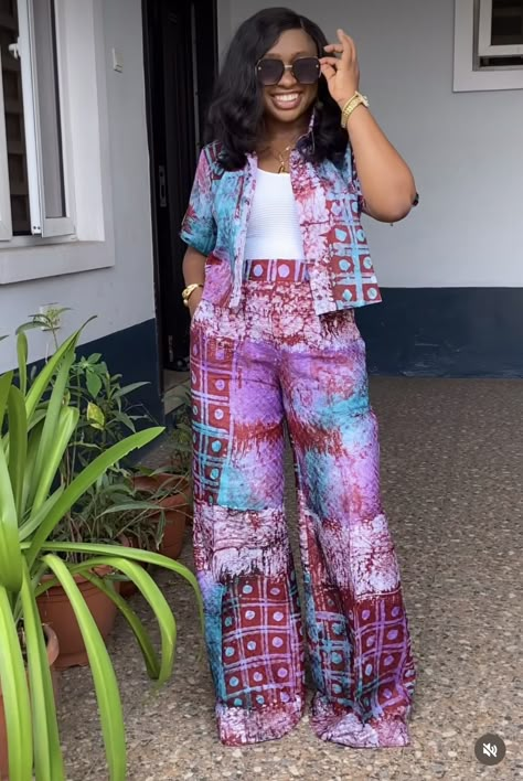 Ankara Tops With Pant Trousers, 2piece Outfits Pants Ankara, Two Piece Ankara Outfit, Kampala Trouser And Top For Ladies, Ankara 2piece Outfits, African Two Piece Outfit, Ankara Two Piece Outfit Pants, Ankara Pants And Top, 2piece Outfits Pants