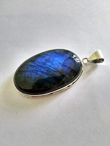 Promise Jewelry, Blue Stone Pendant, Delicate Pendant, Jewelry Delicate, Necklaces Pendant, Large Stone, Natural Gemstone Jewelry, Labradorite Jewelry, Boho Pendant