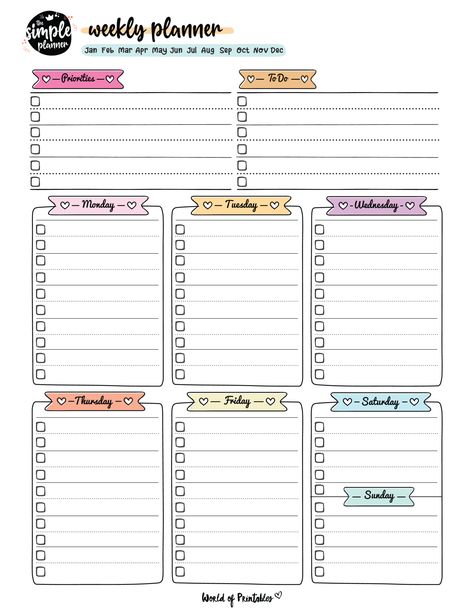 Scedules Ideas For School, 2024 Planner Template, Student Daily Planner Template, Student Schedule Template, Cute Weekly Planner Template, School Weekly Schedule, My Week Planner, Free School Planner Printables, Weekly School Schedule