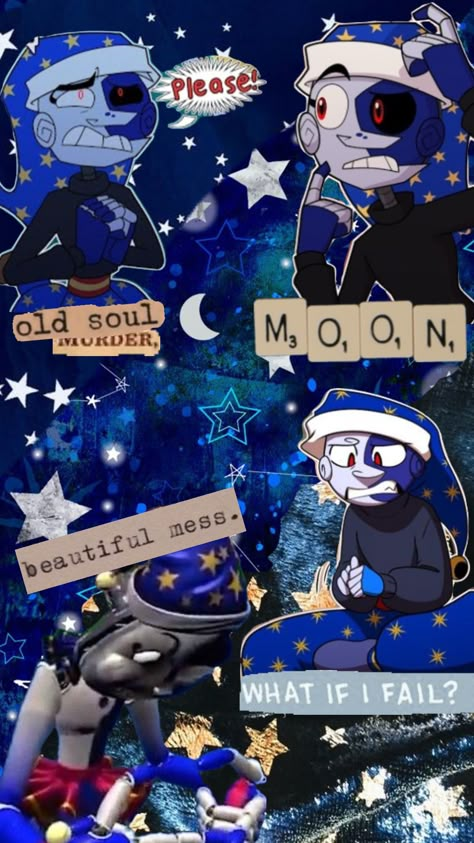 Moon TSAMS (Moondrop) #moondrop #moondropfnaf #moon #moonfnaf #moonsams Eclipses Art, Restaurant Game, Sun And Moon Drawings, Fnaf Wallpapers, Moon Drawing, Beautiful Mess, Old Soul, Movie Game, Sun And Moon