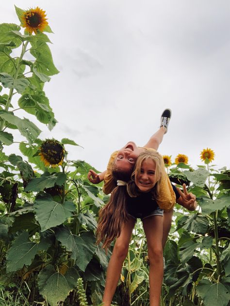 Friends Sunflower Photoshoot, Sunflower Field Photoshoot Sisters, Best Friend Sunflower Photoshoot, Sunflower Field Photoshoot Friends, Sun Flower Photo Shoot, Sis Pictures, Daffodil Photo, Friendship Poses, Sunflower Pics