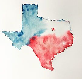 Texas Flag Painting, Texas Painting Ideas On Canvas, Western Watercolor Paintings Easy, Texas Painting Ideas, Beach Themed Paintings, Texas Tattoo Ideas, Texas Prints, Texas Map Art, Texas Artwork