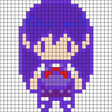 Omori Kandi, Pixel Game, Melty Bead Patterns, Easy Pixel Art, Pattern Maker, Perler Bead Templates, Pixel Art Grid, Kandi Patterns, Graph Paper Art