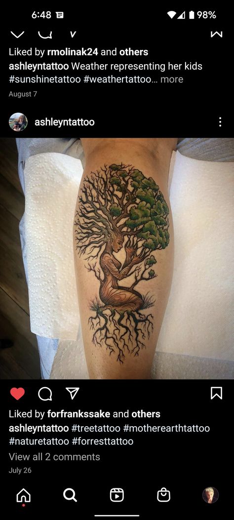 Afro Tree Tattoo, Black Woman Holding The World Tattoo, Mother Nature Portrait Tattoo, Earth Tattoo Ideas Nature, Mother Tree Tattoo, Earth Goddess Tattoo, Goddess Tree Tattoo, Woman Tree Tattoo, Mother Earth Tattoo