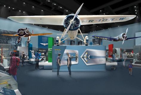 Over the next seven years, all 23 galleries will be updated and renovated. Aerospace Museum, Aviation Furniture, Air And Space Museum, Open Studio, Exhibition Booth Design, New Museum, Exhibition Booth, Exterior Cladding, Aviation History