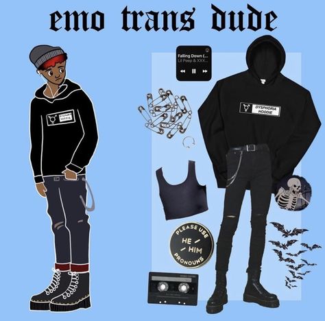 Ftm Outfits For School, Dysphoria Hoodie, Trans Men Fashion, Trans Man Outfits, Trans Boy Outfits, Trans Masc Outfits, Boys Mood Board, Gender Crisis, Ftm Outfits