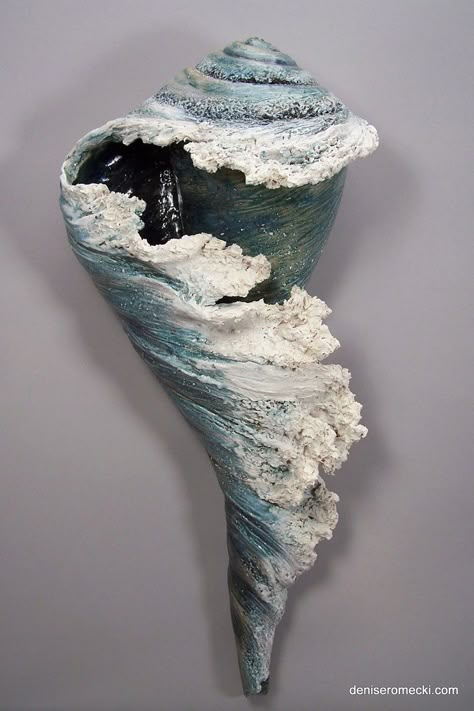 Waves - Denise Romecki - Ceramic Sculpture Exhibition Catalogue, Seaside Art, Ceramic Art Sculpture, American Ceramics, Sculptures Céramiques, Wave Art, Pottery Sculpture, Ceramics Projects, Japanese Pottery