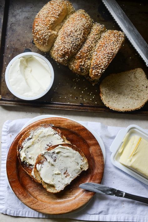 Bagel Loaf Bagel Bread, Yeast Recipes, Japanese Bread, Best Bagels, Baker Man, Food Baking, Bread And Butter, Everything Bagel, Poppy Seed