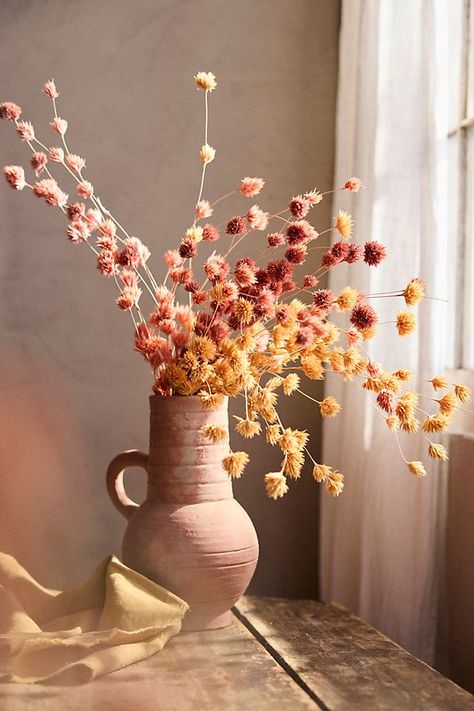 Dried Weeping Bamboo Bunch Sunset Hues, Pumpkin Candles, Harvest Decorations, Dried Floral, Floor Vase, Dried Flower Arrangements, Furniture Collections, Faux Plants, Outdoor Dining Table