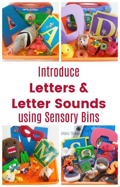 Sensory Bins are a fun, hands-on way in introduce both letters and letter sounds to little learners, and don't worry you don't have to use rice! #sensory #letters #lettersounds #handsonlearning Letters And Sounds, Preschool Homeschool, Abc Activities, Early Learning Activities, Sensory Boxes, Teaching Letters, Preschool Letters, Dream School, Sensory Bin