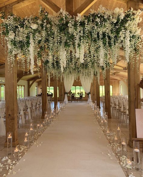 Affordable Wedding Aisle Decorations, Wedding Ideas Ceremony Indoor, Wedding Venue Isle, Isle Set Up For Wedding, Wedding Venue Entrance Decor Walkways, Wedding Isles Indoors, Wedding Ceremony Vision Board, Wedding Ceremony Venues Indoor, Wedding Alley Decoration