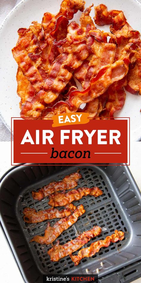 How To Fry Bacon In Air Fryer, Can You Cook Bacon In Air Fryer, Bacon In Ninja Air Fryer, Meat In The Air Fryer, Air Dry Bacon, Reheat Bacon In Air Fryer, Bacon Air Fryer Time, Cooking Bacon In The Air Fryer, How To Cook Bacon In The Air Fryer