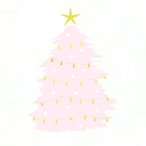 Pink And Gold Christmas Tree, Pink And Gold Christmas, Christmas Subway Art, Pink Christmas Wreath, Wallpaper Preppy, Christmas Tree Wallpaper, Pink Xmas, Preppy Christmas, Christmas Window Decorations