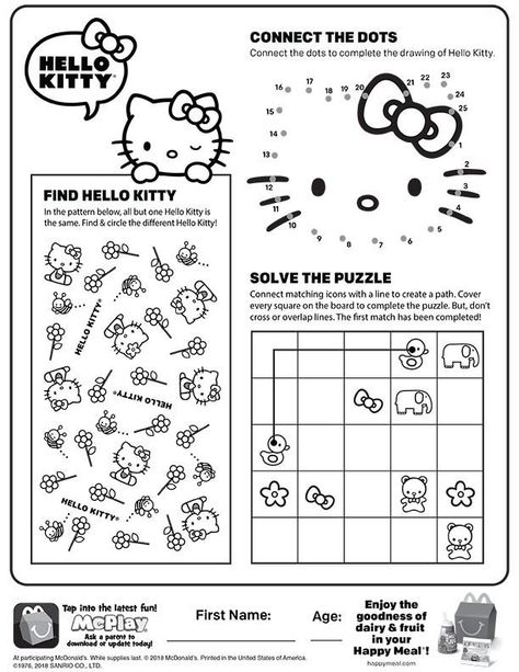 Hello Kitty Games, Hello Kitty Book, Hello Christmas, Hello Kitty Colouring Pages, Hello Kitty Printables, Hello Kitty Birthday Party, Hello Kitty Crafts, Kitty Coloring, Printable Puzzles