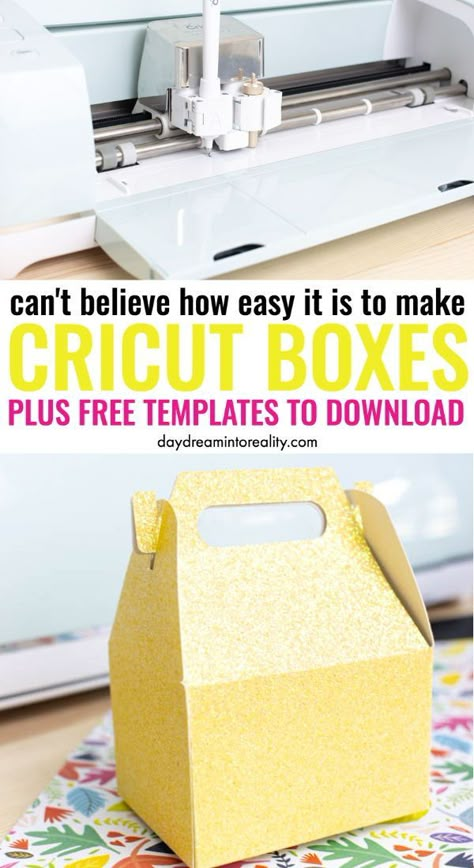 Learn how to ! Create custom gift boxes, organizers, and more with your Cricut machine. #cricut #cricutmaker . #Cartonnage #Box_Templates_Printable_Free #Vinyle_Cricut #Box_Template_Printable Boxes With Cricut, Cricut Boxes, Vinyle Cricut, Cricut Mat, Cricut Maker 3, Idee Cricut, Cricut Explore Projects, Cricut Expression, Maker Project