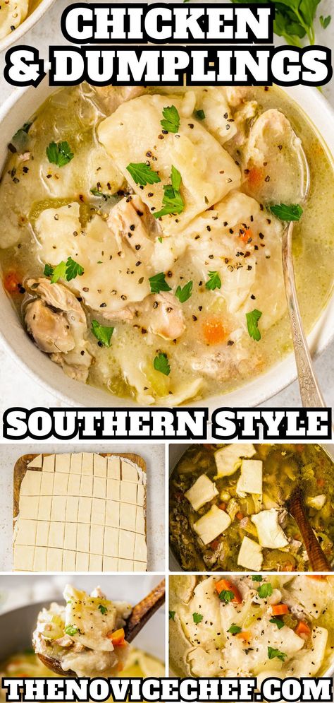 Chicken And Flat Dumplings Recipe, Flat Dumplings Recipe, Homestyle Chicken And Dumplings, Home Style Chicken And Dumplings, Flat Dumplings, Old School Chicken And Dumplings, Southern Chicken And Dumplings, Chicken And Dumplings Southern, Homemade Dumplings For Chicken & Dumplings