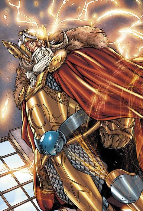 Odin (Marvel) Odin Comics, Marvel Characters Quiz, Odin Marvel, Thor Asgard, Thor Art, Fire Energy, Thor Comic, Ultimate Marvel, Univers Marvel