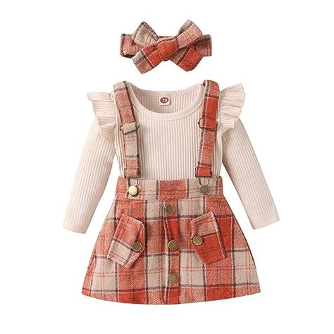 Plaid Outerwear, Dresses Winter, Overall Skirt, Headband Outfit, Toddler Girl Outfit, 25 21, Suspender Skirt