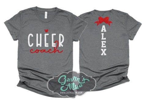 Glitter Cheer Coach Shirt | Cheer Shirt | Cheer Bling | Cheer Spirit Wear | Bella Canvas T-shirt | Short Sleeve Shirt by GavinsAllye on Etsy Cheer Spirit Wear, Cheer Coach Shirts, Cheer Costumes, Coach Shirt, Cheer Spirit, Cheer Tshirts, Cheer Shirt, Cheer Life, Cheer Coach