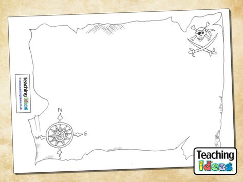 Use this free template to design your own treasure map! Treasure Map Template Free Printable, Printable Treasure Map, Treasure Map Template, Treasure Hunt Map, Create Your Own Map, Ship Map, Map Template, Maps For Kids, Ancient Maya