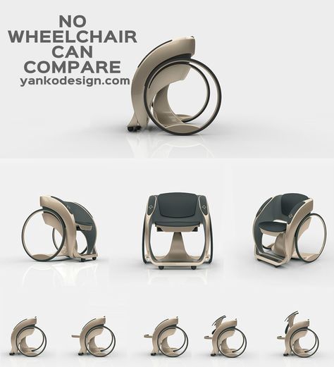 Futuristic Product Design, Wheelchairs Design, Wheelchair Accessories, Industrial Design Sketch, Medical Design, Yanko Design, Universal Design, Futuristic Design, Mobile Design