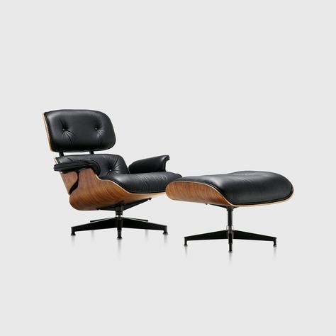 The Eames Lounge Chair and Ottoman get better with age, in part because of how they are made. From the innovative hardware that fastens the cushions to the shell without marring the appearance of the wood to the fact that each piece continues to be assembled by hand, the combination of craft and manufacturing consistency results in pieces that are genuinely authentic. #loungechair #ottoman #classicfurniture #iconicfurniture #vintage #luxuryfurniture #interiordesign #homeinterior Herman Miller Eames Lounge Chair, Herman Miller Chair Eames, Herman Miller Eames, Lounge Chair And Ottoman, Black Ottoman, Charles Ray, Ottoman Design, The Local Project, Charles & Ray Eames