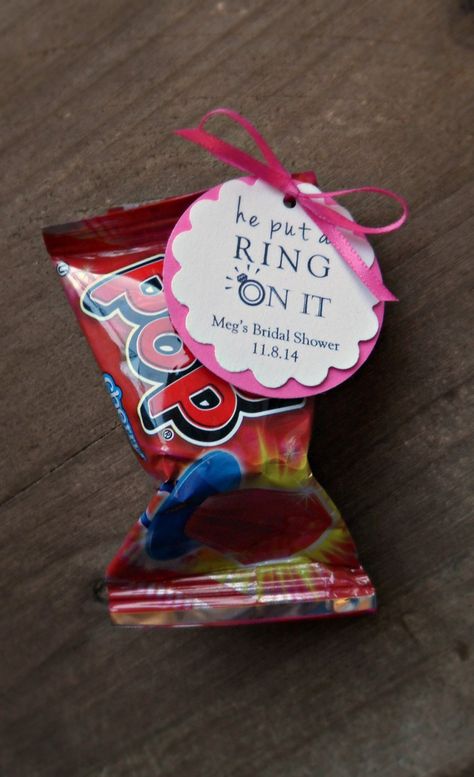 Ring Pop Favors- He Put A Ring On It - for Bridal Showers , Engagement Parties by MailmansDaughter on Etsy https://www.etsy.com/listing/195856308/ring-pop-favors-he-put-a-ring-on-it-for Ring Pops, Cheap Favors, Ring Pop, Wedding Favors Cheap, Unique Wedding Favors, Bridal Shower Party, Wedding Party Favors, Put A Ring On It, Cheap Wedding