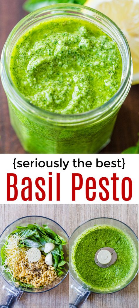 Basil Pesto Recipe, Makanan Italia, Basil Pesto Recipes, Basil Recipes, Herb Recipes, Homemade Pesto, Pesto Recipe, Pesto Sauce, Basil Pesto