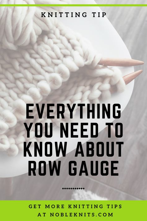 What's the Deal with Row Gauge? — Blog.NobleKnits Brioche Knitting, Knitting Help, Knitting Pin, Knitting Tutorials, Crochet Knit Stitches, Knitting Tips, Yarn Craft, Knitting Gauge, Knitting Instructions