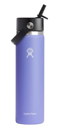 Hydro Flask 24 Oz Wide Flex Hydro Flask Bottle, Wide Mouth Water Bottle, Flask Bottle, Wide Mouth Bottle, Hydro Flask, Water Bottle With Straw, Insulated Stainless Steel Water Bottle, Wide Mouth, Insulated Water Bottle