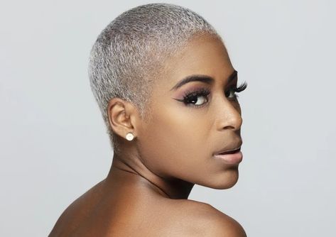 15 Low Maintenance Hairstyles For Black Women (2024 Trends) Brush Haircut For Black Women, Low Maintenance Short Hair, Low Maintenance Hairstyles, Bald Hairstyles For Women, Short Bleached Hair, Low Maintenance Short Haircut, Natural Hair Woman, Buzz Cut Hairstyles, Brush Cut