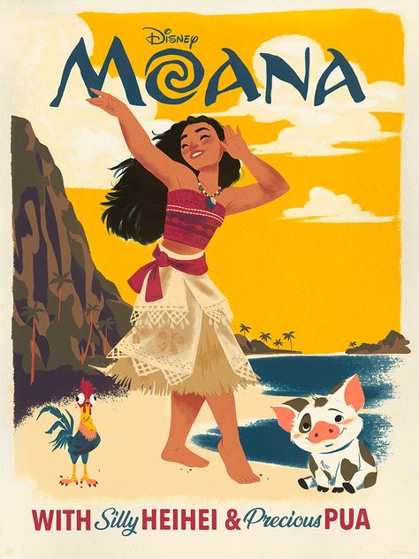 Friends In Hawaii, Moana Poster, Disney Moana Art, Moana Movie, Disney Movie Posters, Disney Collage, Tshirt Printing Design, Disney Posters, Disney Moana