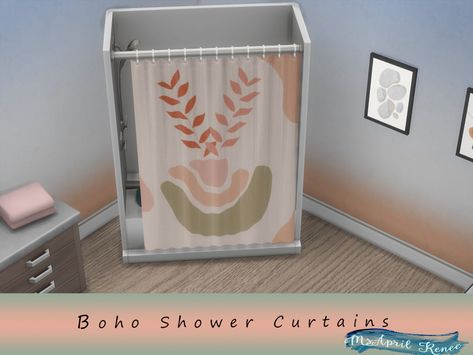 The Sims Resource - Boho Shower/Bath Combo Parenthood Needed Bathroom Sims 4, Sims 4 Bathroom Cc, Sims 4 Bathroom, Shower Bath Combo, Sims 2 Cc, Sims 4 Clutter, Sims 4 Children, Contemporary Shower, Sims 4 House Design