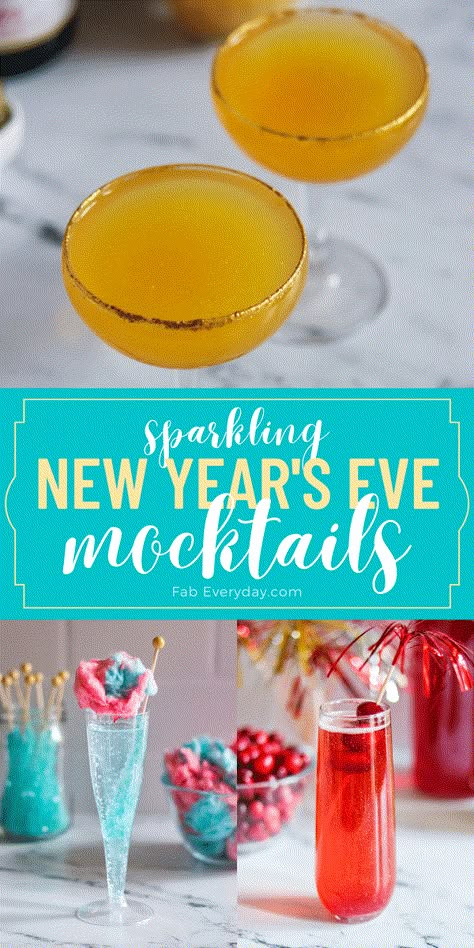 Nye Nonalcoholic Punch, New Years Mimosa Recipe, New Years Eve Virgin Drinks, Non Alcoholic New Years Eve Punch, New Year’s Eve Mocktail Ideas, Nye Mocktails For Kids, Non Alcoholic Drinks New Years Eve, New Years Eve Mocktail Recipe, Mocktail Recipe New Years