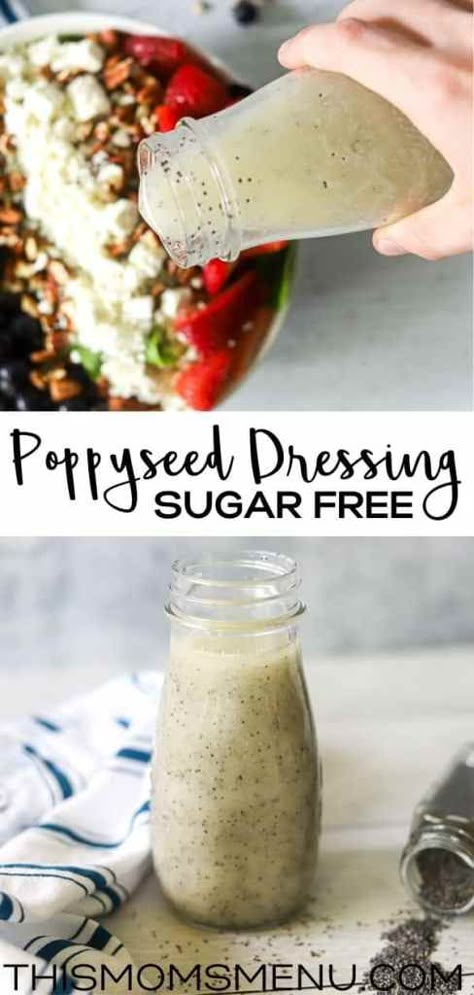 Dairy Free Poppyseed Dressing, Low Carb Poppy Seed Dressing, Paleo Poppyseed Dressing, Sweet Creamy Salad Dressing, Sweet Poppy Seed Dressing, Thm Salad Dressing Recipes, Panera Poppyseed Dressing, Poppyseed Dressing Recipe Healthy, Keto Dressing