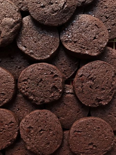 Chocolate Sea Salt Cookies, Sea Salt Cookies, Apple Pie Cupcakes, Chocolate Shortbread, Chocolate Shortbread Cookies, Sea Salt Chocolate, Smoked Sea Salt, Buttery Shortbread Cookies, My Weakness