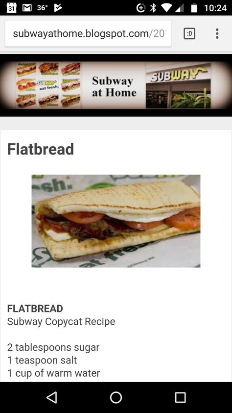 Homemade Subway Flatbread Subway Flatbread Recipe, Flatbread Sandwiches, Copycat Food, Flatbread Recipes, Recipes Homemade, Bread Recipes Homemade, Fryer Recipes, Flatbread, Copycat Recipes