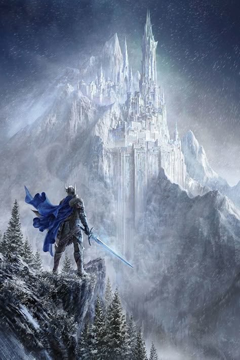 Imaginary Castles Art - Imgur White Palace Fantasy Art, Winter World Fantasy Art, Snowy Castle Fantasy Art, Winter City Fantasy Art, Winter Kingdom Fantasy Art, Ice World Fantasy Art, Blue Knight Fantasy Art, Ice Palace Fantasy Art, Ice Castle Fantasy Art