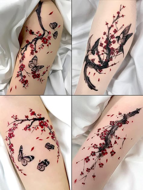 Tattoo Infill Ideas, Dark Tattoo Designs For Women, Knee Scar Tattoo, Collar Tattoos, Fake Tattoos Temporary, Collar Tattoo, Blossom Tattoo, Tattoo Style Drawings, Tattoo Kits