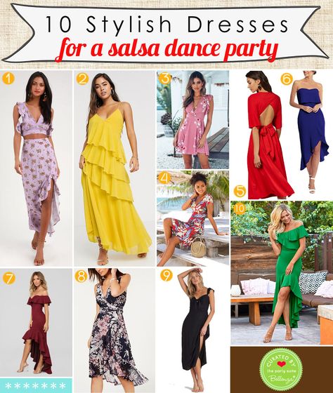 Alluring Dresses that Move to That Salsa Beat Salsa Party Outfit, Dance Party Outfit, Salsa Outfit, Latin Party, Salsa Party, 70’s Outfit, 90s Fashion Outfits Hip Hop Party, Latina Outfit, Salsa Dance