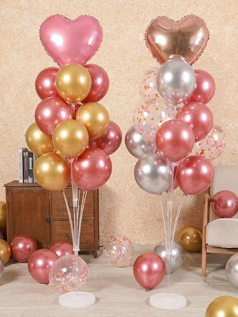 White  Collar  PVC   Embellished   Event & Party Supplies Pvc Balloon Stand, Clear Balloon, Balloon Accessories, Balloon Stand, Beautiful Balloons, Clear Balloons, Balloon Stands, Back To School Party, Stag Party