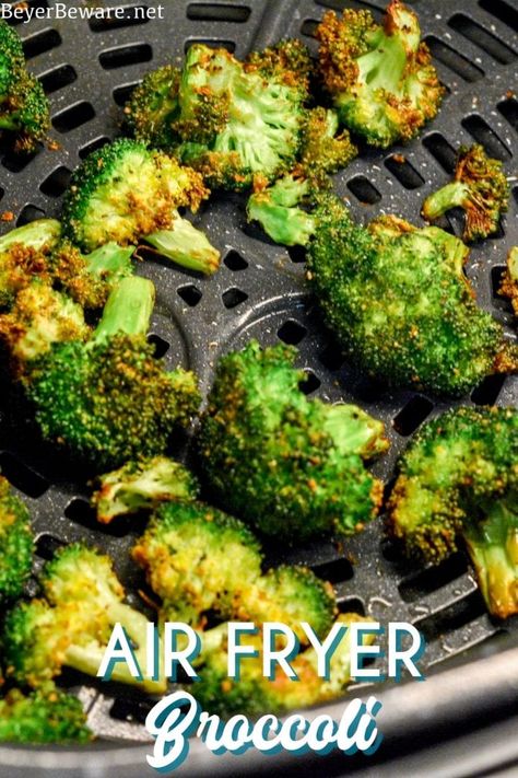 Ninja Foodi Broccoli, Air Fry Broccoli, Broccoli Air Fryer Recipes, Air Fryer Broccoli Recipes, Air Fryer Broccoli, Broccoli Crowns, How To Cook Broccoli, Fried Broccoli, Best Air Fryers