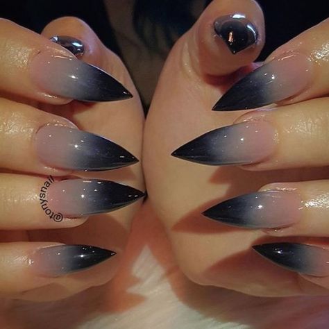 Custom Nails Design, Witch Nails, Unghie Nail Art, Custom Nails, Witchy Nails, Nails Stiletto, Gothic Nails, Goth Nails, Stiletto Nails Designs