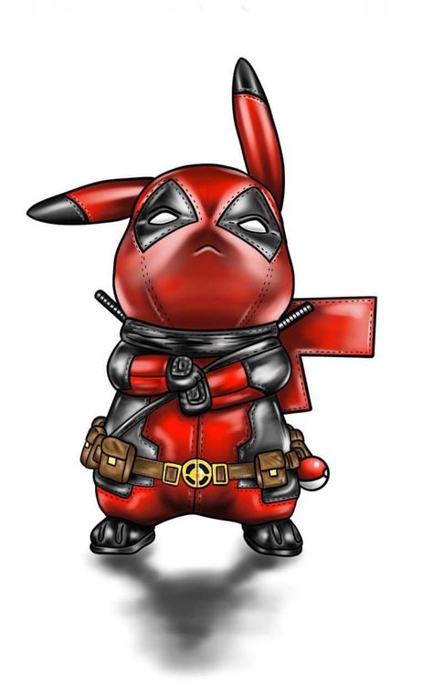 Pikachu Wallpaper Iphone, Deadpool Artwork, Deadpool Pikachu, Pikachu Drawing, Pikachu Pikachu, Deadpool Art, Image Spiderman, Pikachu Art, Deadpool Comic