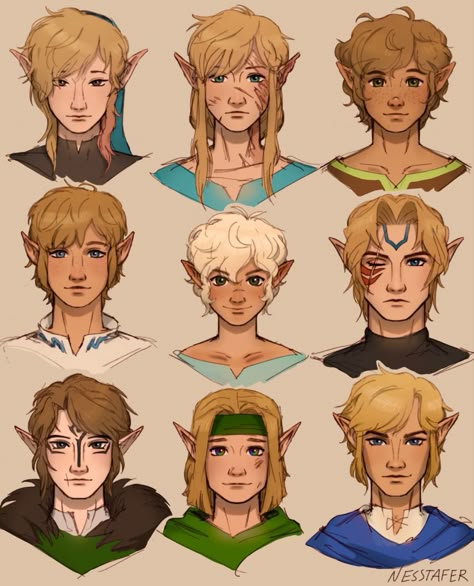 Hero Of Legend Link, Link Universe, All Links Legend Of Zelda, Cute Link Fanart, Zelda Genderbend, Link Haircut Zelda, Four Linked Universe, Female Link Fanart, Link X Ganondorf