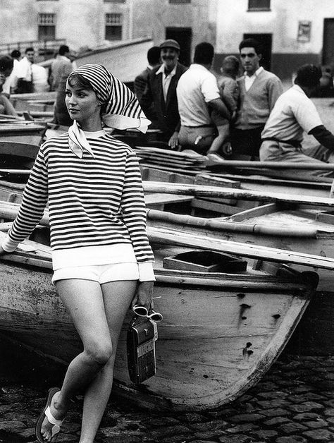 . Sailor Aesthetic, Striped Top Outfit, Magazine Portfolio, Nautical Aesthetic, Nautical Chic, Dazed Magazine, Mark D Sikes, Breton Stripes, Fashion Model Poses