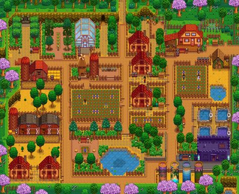 Steam Community :: Guide :: Stardew Valley Farm Design Ideas Stardew Valley Farm Design, Farm Design Ideas, Stardew Valley Farm Ideas, Stardew Farm, Aesthetic Farm, Stardew Valley Farm, Stardew Farms, Check Designs, Stardew Valley Farms