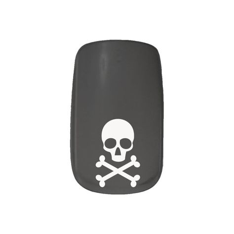 Skull Cross Bones Minx Nail Art #halloweendecorations #halloweennails #halloweencostumeideas #halloweendecor #halloweenpartyideas #halloweendecorationsindoor Black Pedicure, Minx Nails, Skull Crossbones, Cross Bones, Halloween Nail, Art Halloween, Halloween Decorations Indoor, Halloween Nail Art, Skull And Crossbones