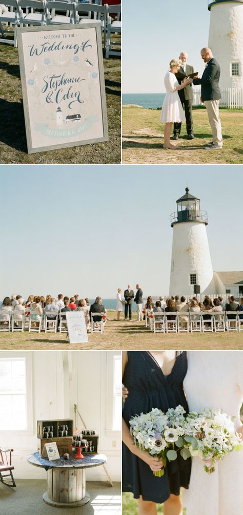 Lighthouse Wedding Theme, Maine Style, Lighthouse Wedding, Classic Wedding Inspiration, Lobster Shack, Wedding Design Inspiration, Bridal Musings, Future Wedding Plans, Maine Wedding